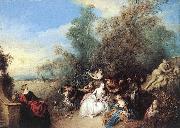 PATER, Jean Baptiste Joseph Relaxing in the Country sg oil painting on canvas